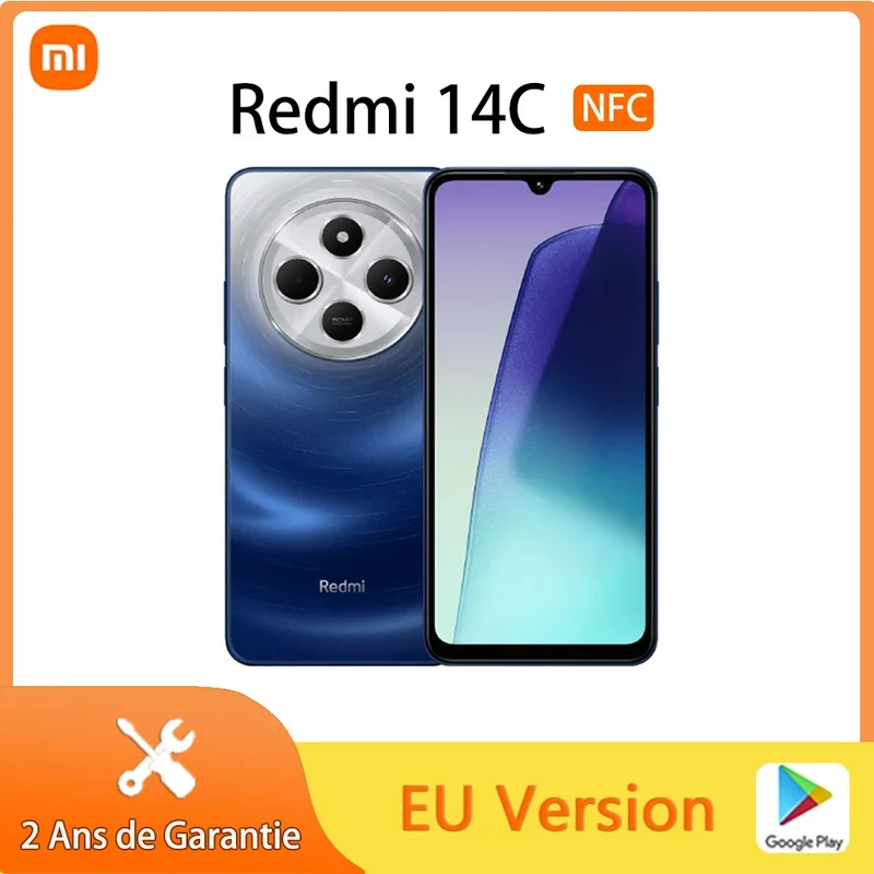 Xiaomi Redmi 14C NFC,Smart Phones,6.88 inch,MediaTek Helio G81-Ultra,120Hz,Dual AI Camera 50MP,5160mAh Battery