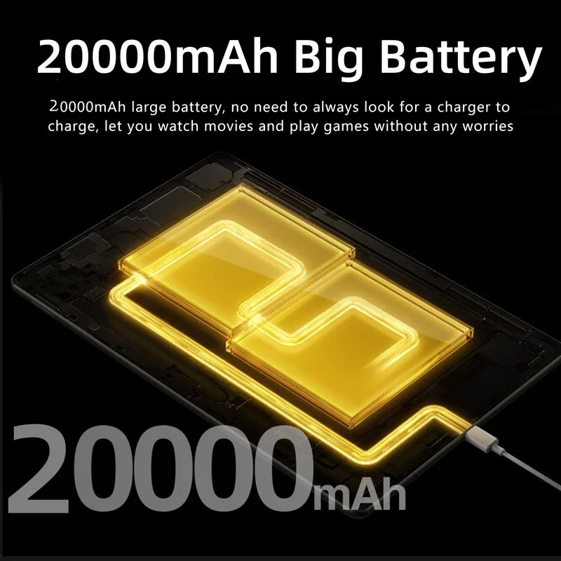 2025 Tablets Android Original Android P70 PRO Tablet 22GB + 2T 20000mAh 12 inch HD 4K Android 14 10 Core WIFI Network Tablet PC
