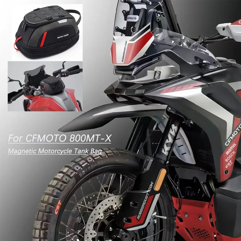 For CFMOTO 800MT X 800MTX MT-X800 MTX800 Magnetic Motorcycle Tank Bag Motorbike Fuel Oil Tank Bag Portable Card Phone Tool Bag
