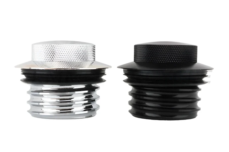 Bouchon Reservoir rétractable Shadow Harley Noir ou Chrome en alu