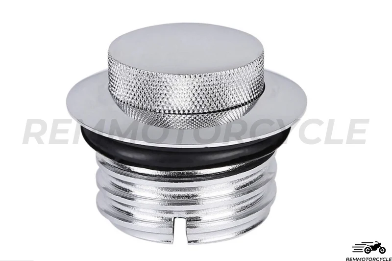 Bouchon Reservoir rétractable Shadow Harley Noir ou Chrome en alu