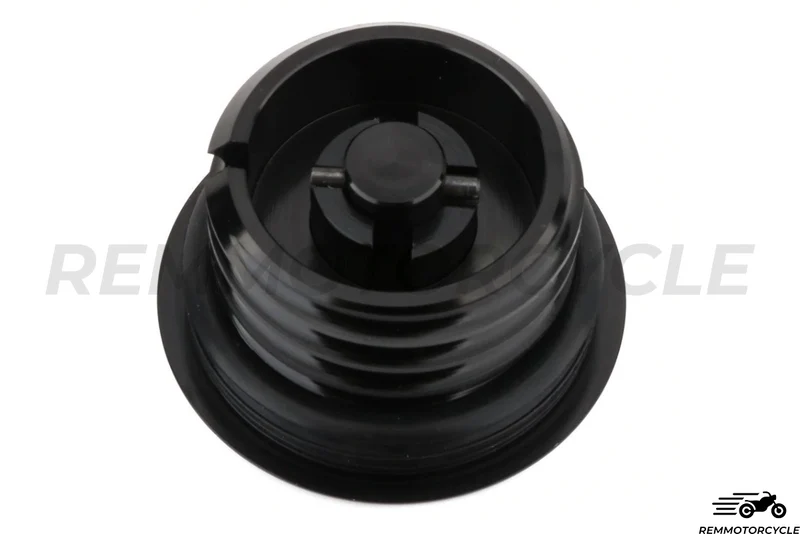 Bouchon Reservoir rétractable Shadow Harley Noir ou Chrome en alu