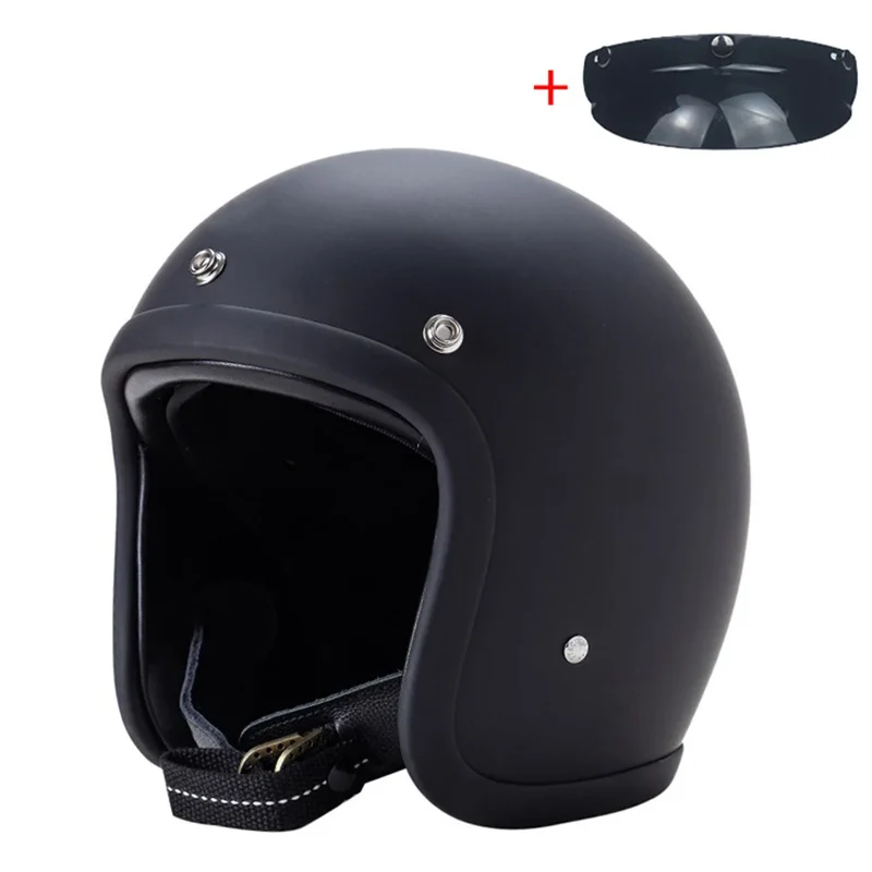 Retro 500TX Open Face Motorcycle Helmet Genuine Vintage Scooter Riding 3/4 Jet Casco DOT Approved Moto Capacete BLD
