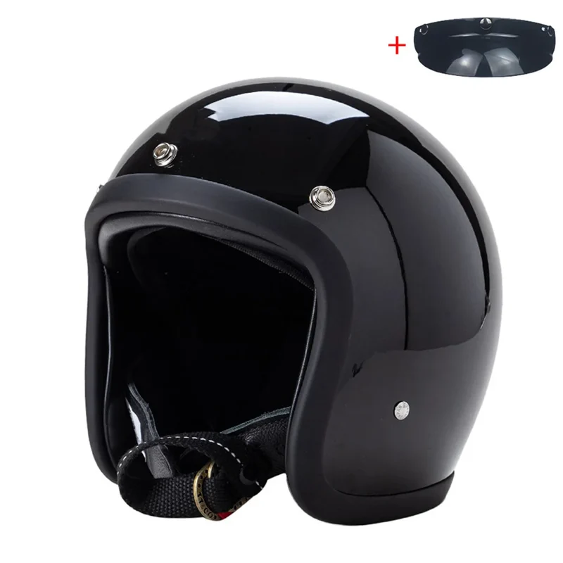 Retro 500TX Open Face Motorcycle Helmet Genuine Vintage Scooter Riding 3/4 Jet Casco DOT Approved Moto Capacete BLD