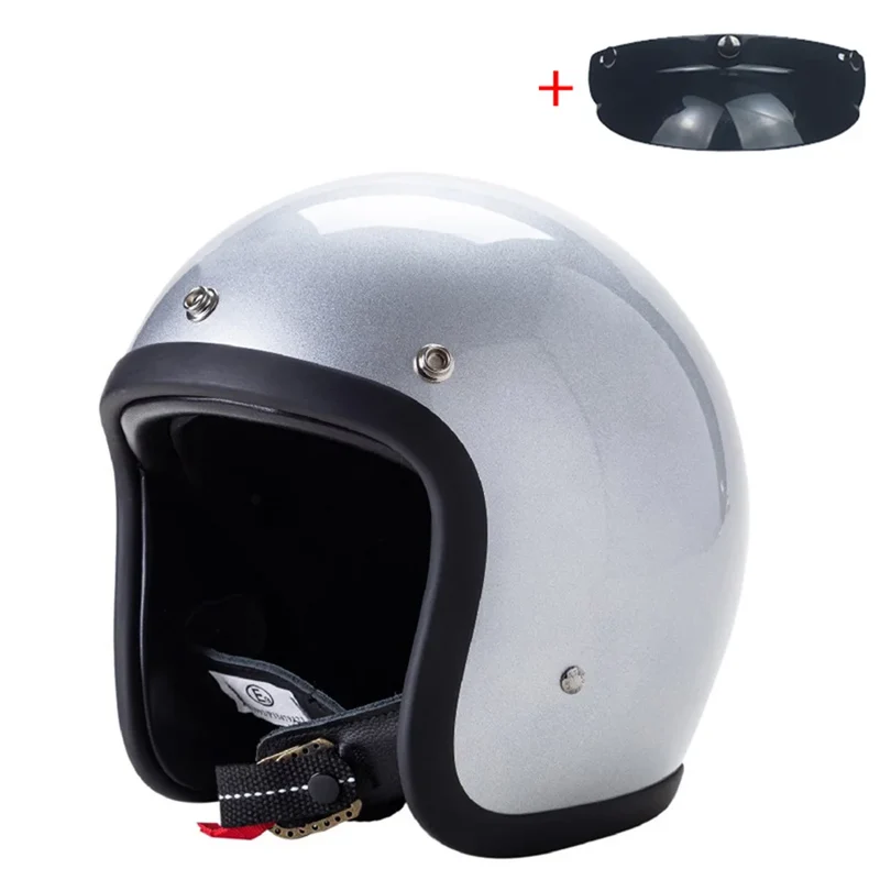 Retro 500TX Open Face Motorcycle Helmet Genuine Vintage Scooter Riding 3/4 Jet Casco DOT Approved Moto Capacete BLD
