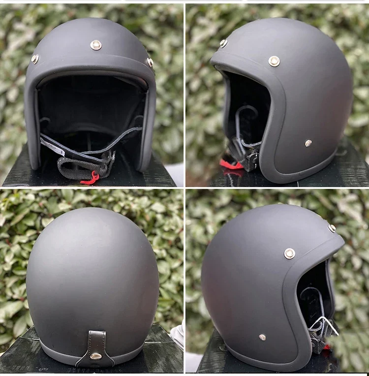 Genuine Vintage TT&COCASCOS Fashion Motorcycle Helmet Retro Scooter Riding Open Face 3/4 Jet Casco Moto Capacete DOT Approved