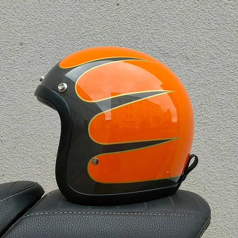 Genuine Vintage TT&COCASCOS Fashion Motorcycle Helmet Retro Scooter Riding Open Face 3/4 Jet Casco Moto Capacete DOT Approved