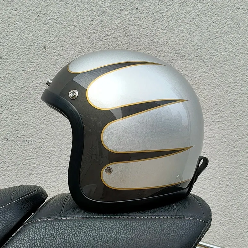 Genuine Vintage TT&COCASCOS Fashion Motorcycle Helmet Retro Scooter Riding Open Face 3/4 Jet Casco Moto Capacete DOT Approved