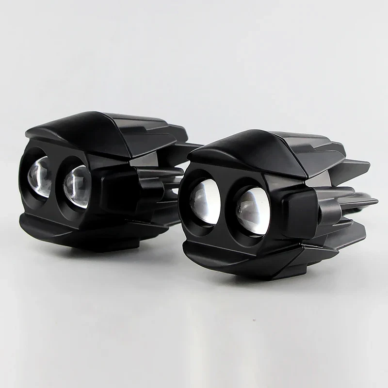 1 Set LED Universal Motorcycles Headlight Dual Color Fog Light UTV Truck ATV Car for Aprilia RS660/RSV4 1100/Factory/Tuareg 660