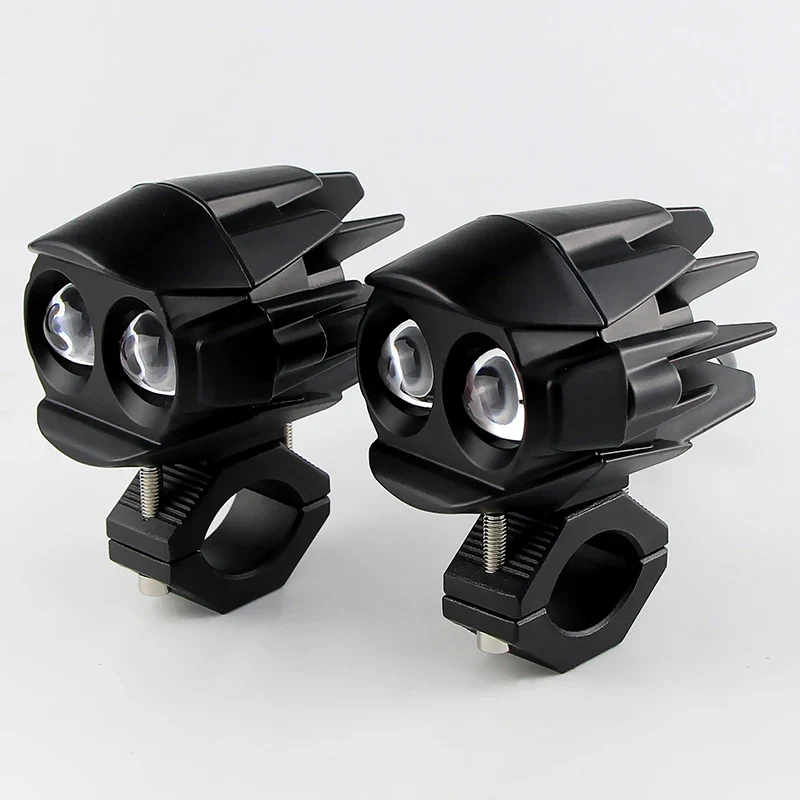 1 Set LED Universal Motorcycles Headlight Dual Color Fog Light UTV Truck ATV Car for Aprilia RS660/RSV4 1100/Factory/Tuareg 660