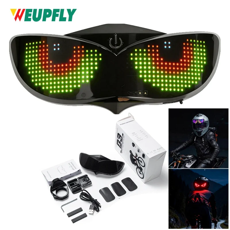 Smart LED Helmet Display (Without Helmet) - Bicycle Helmet LED Display, Ebike Helmet with App, Cycling Helmets with Turn Signals
