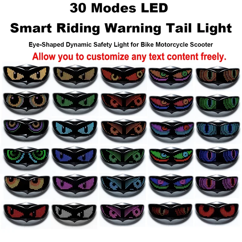 Smart LED Helmet Display (Without Helmet) - Bicycle Helmet LED Display, Ebike Helmet with App, Cycling Helmets with Turn Signals