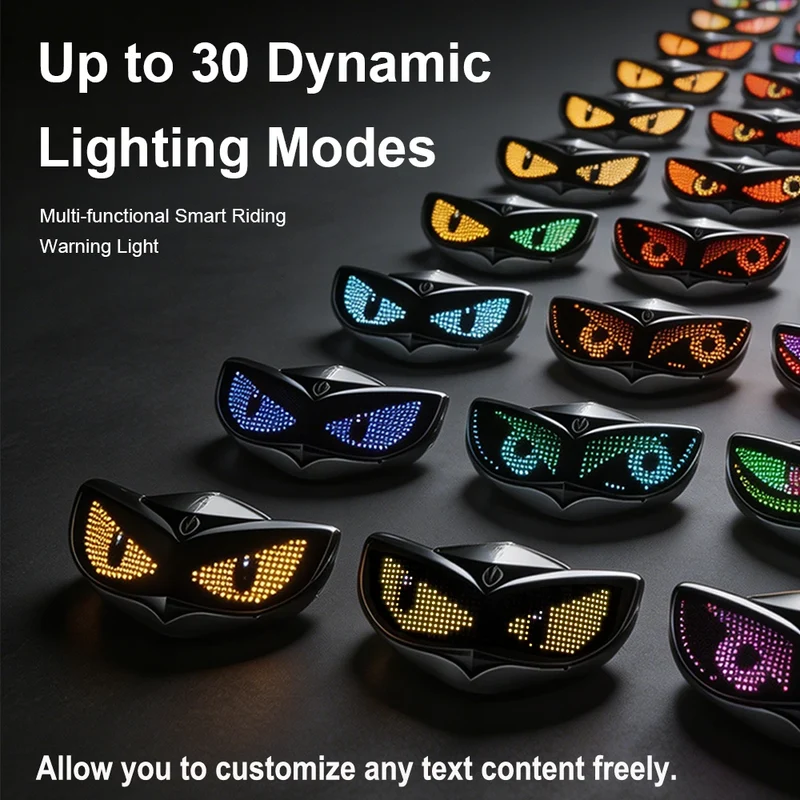 Smart LED Helmet Display (Without Helmet) - Bicycle Helmet LED Display, Ebike Helmet with App, Cycling Helmets with Turn Signals