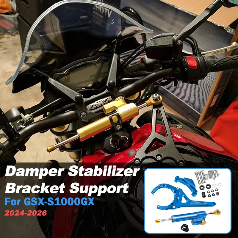Steering Damper Stabilizer Bracket Mount Motorcycles Accessories For GSX-S1000GX GSX-S 1000 GX 2024 2025 2026 GSXS1000GX