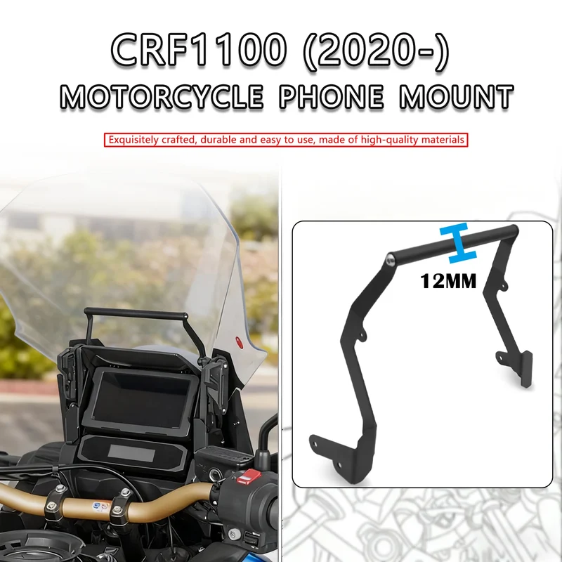 For Honda Africa Twin CRF1100 2020-2025 Motorcycle USB Phone Holder Navigation Bracket Navigation Plate Adapt Bracket