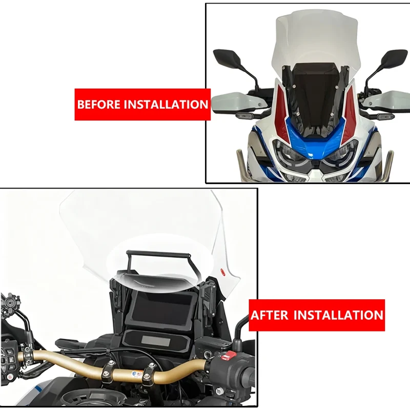For Honda Africa Twin CRF1100 2020-2025 Motorcycle USB Phone Holder Navigation Bracket Navigation Plate Adapt Bracket