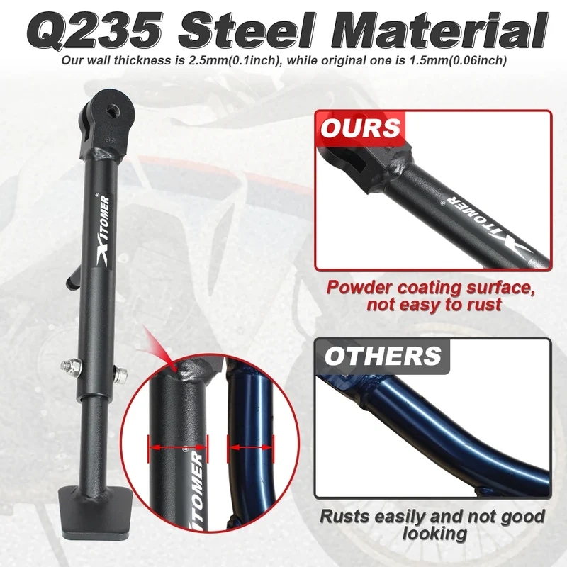 Motorcycle Adjustable Kickstand For Honda XL 750 Transalp 2023-2025 XL750 Kick Side Stand Adjustable Sidestand Parking Bracket