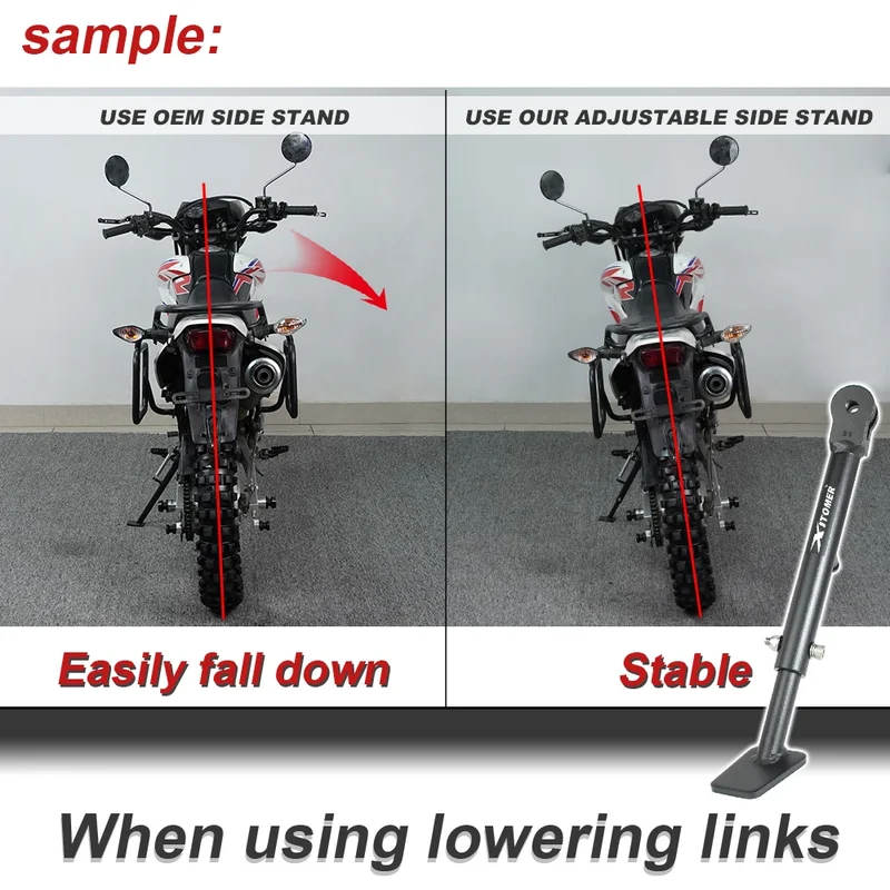 Motorcycle Adjustable Kickstand For Honda XL 750 Transalp 2023-2025 XL750 Kick Side Stand Adjustable Sidestand Parking Bracket