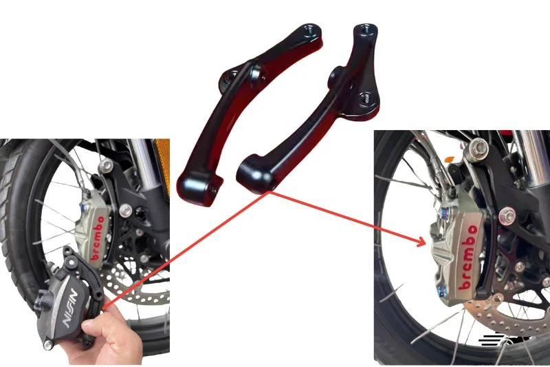 Supports conversion étrier Radial Triumph Scrambler 1200