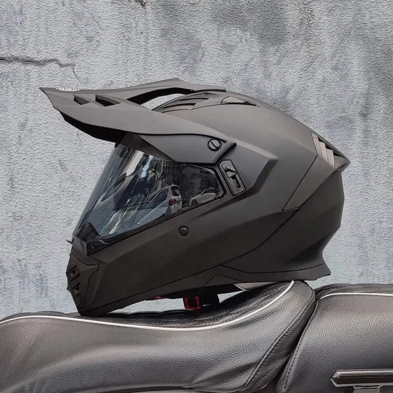 ORZ off-road ATV motorcycle helmet certified with brown lens, full face CASCO off-road motorcycle anti glare