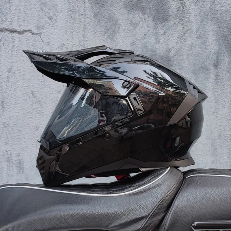 ORZ off-road ATV motorcycle helmet certified with brown lens, full face CASCO off-road motorcycle anti glare