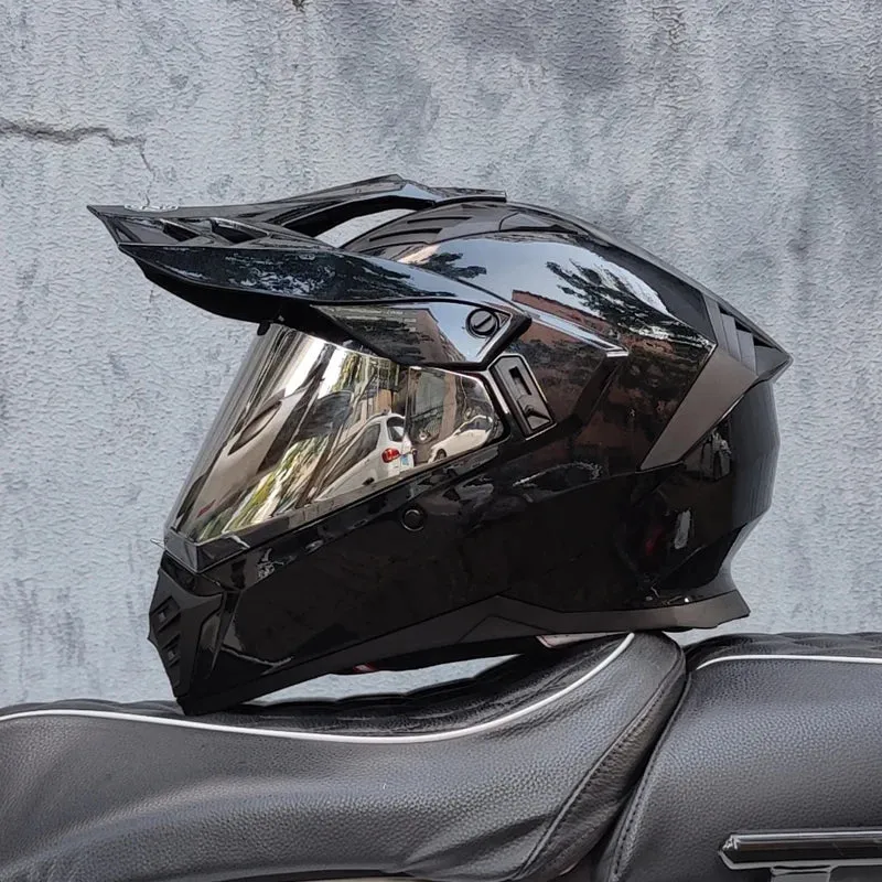 ORZ off-road ATV motorcycle helmet certified with brown lens, full face CASCO off-road motorcycle anti glare