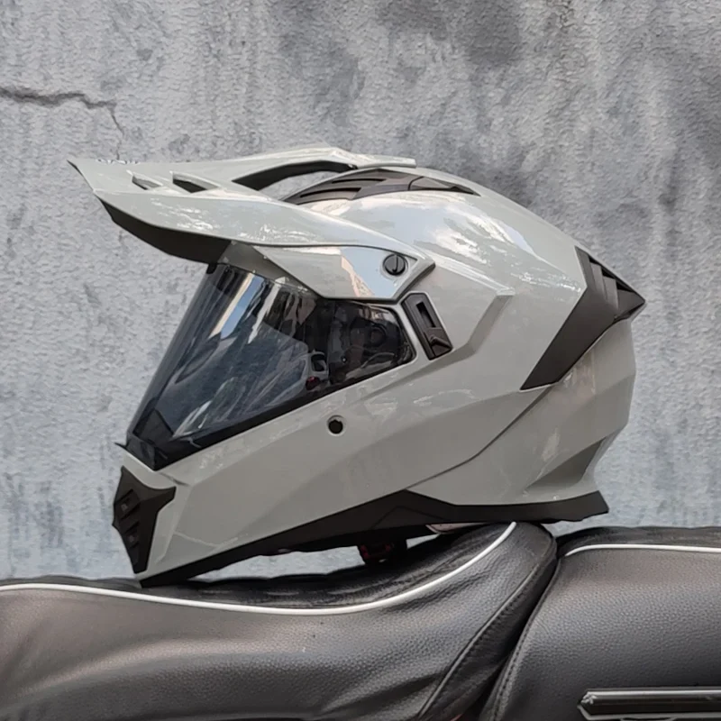 ORZ off-road ATV motorcycle helmet certified with brown lens, full face CASCO off-road motorcycle anti glare