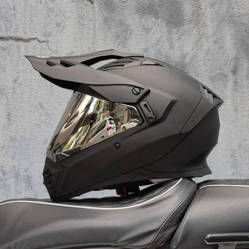 ORZ off-road ATV motorcycle helmet certified with brown lens, full face CASCO off-road motorcycle anti glare