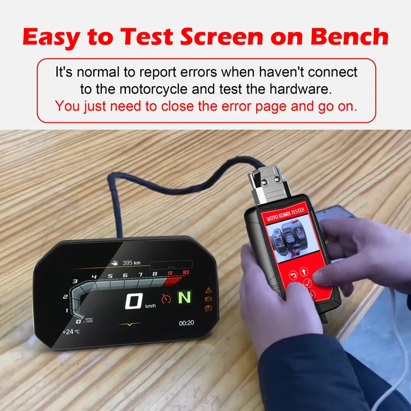 WOYO For BMW KOMBI Tester R1200 R1250 F750 F900 F850 Motorcycle ECU Module Emulator, Off-line Tester for BMW TFT Display Screen