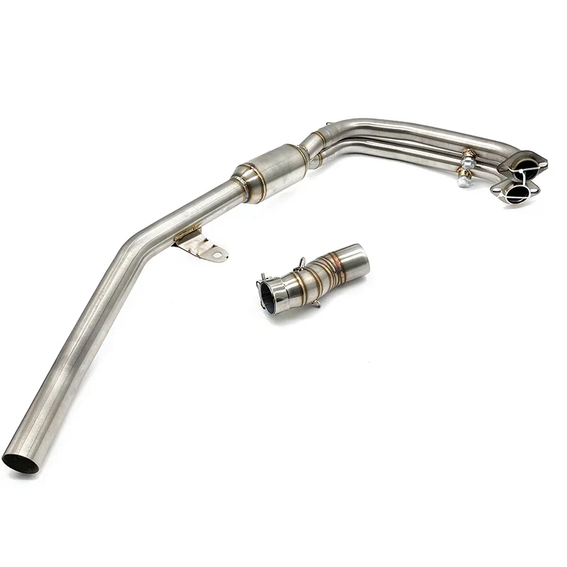 For CFMOTO 450MT 450 MT 2024 Slip On Motorcycle Stainless steel Exhaust Front Mid Link Pipe Modify Escape Moto Enhance Muffler