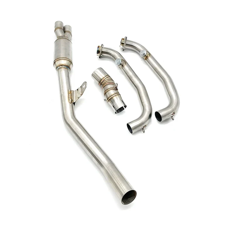 For CFMOTO 450MT 450 MT 2024 Slip On Motorcycle Stainless steel Exhaust Front Mid Link Pipe Modify Escape Moto Enhance Muffler