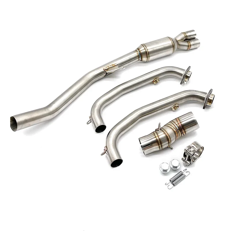 For CFMOTO 450MT 450 MT 2024 Slip On Motorcycle Stainless steel Exhaust Front Mid Link Pipe Modify Escape Moto Enhance Muffler