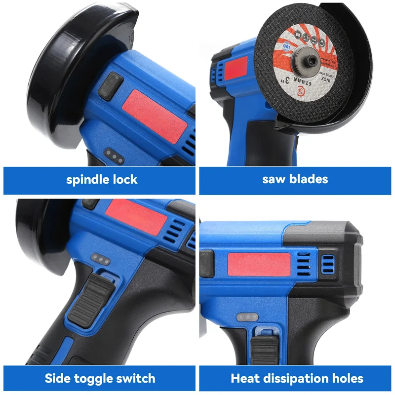 Mini Angle Grinder Mini Household Rechargeable Cutting Machine Polishing Machine Electric Hand Grinder Polishing Machine
