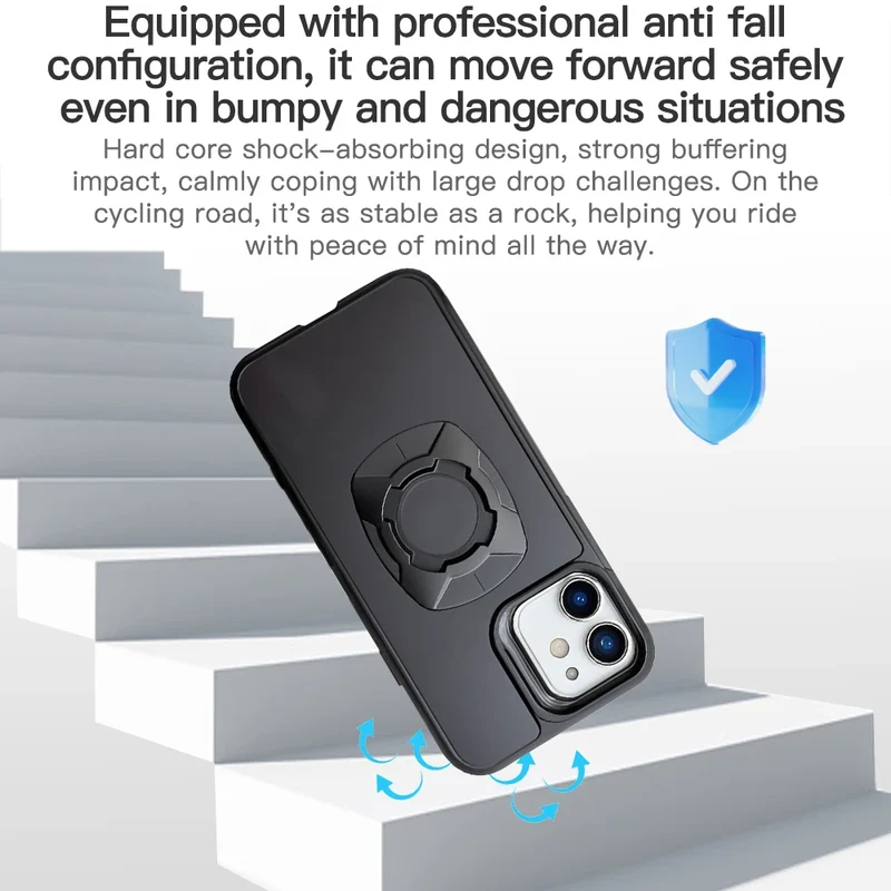 Twsit Lock Phone Case Holder MotorCycle Bicycle iPhone case Quick Lock Fit for Quad System Phone Mount/Holder 16 15 14 Pro Max