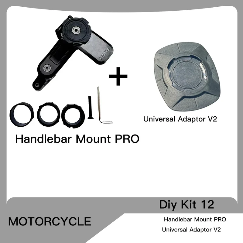 Motorcycle Handlebar Stem Fork Mount Holder Phone Mount Universal Adaptors 1 ball Mirror Scooter Mount VIBRATION DAMPENER Lock