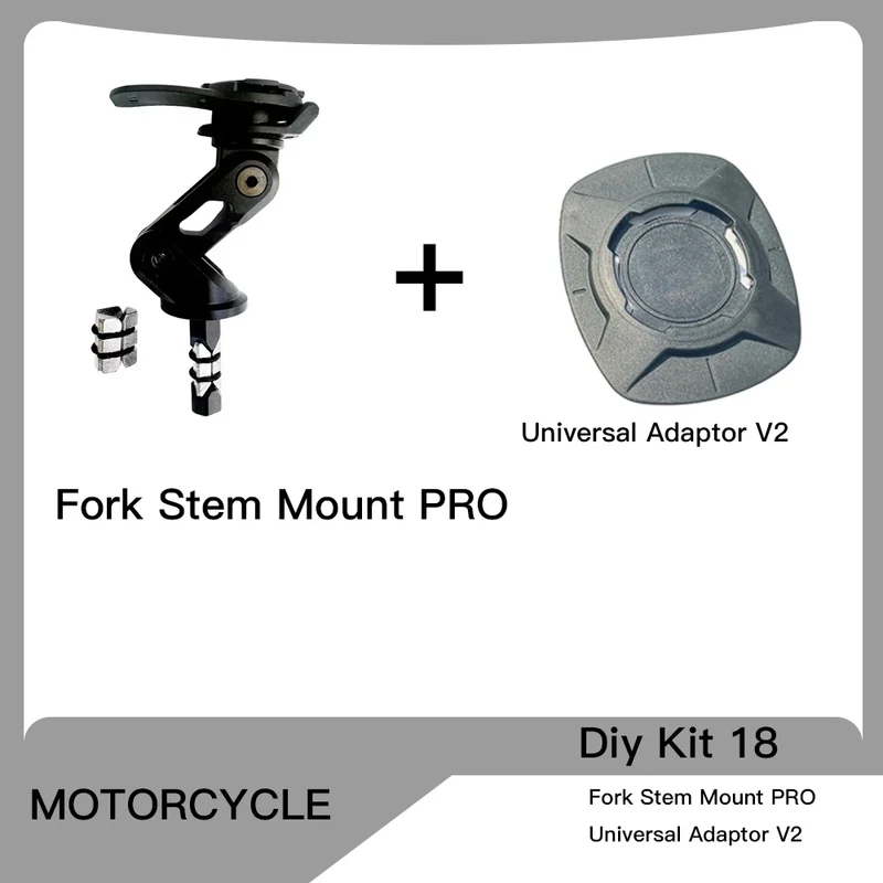 Motorcycle Handlebar Stem Fork Mount Holder Phone Mount Universal Adaptors 1 ball Mirror Scooter Mount VIBRATION DAMPENER Lock