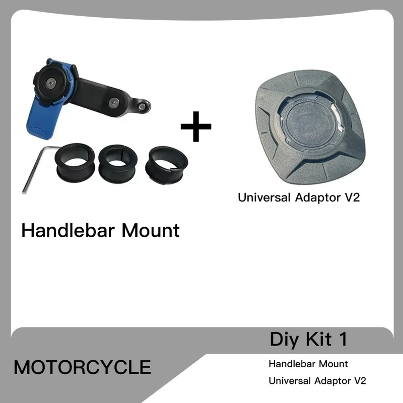 Motorcycle Handlebar Stem Fork Mount Holder Phone Mount Universal Adaptors 1 ball Mirror Scooter Mount VIBRATION DAMPENER Lock
