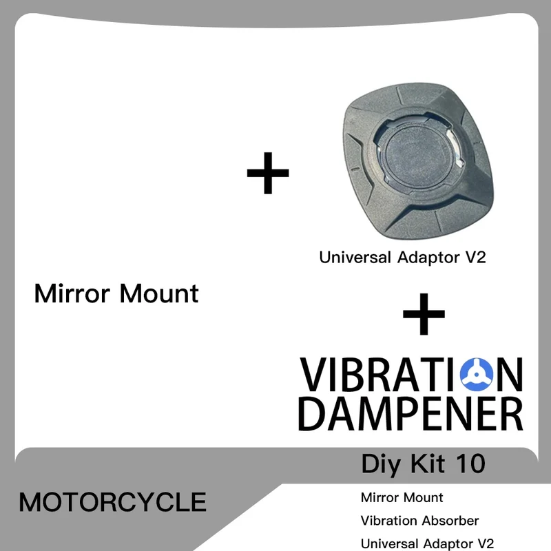 Motorcycle Handlebar Stem Fork Mount Holder Phone Mount Universal Adaptors 1 ball Mirror Scooter Mount VIBRATION DAMPENER Lock