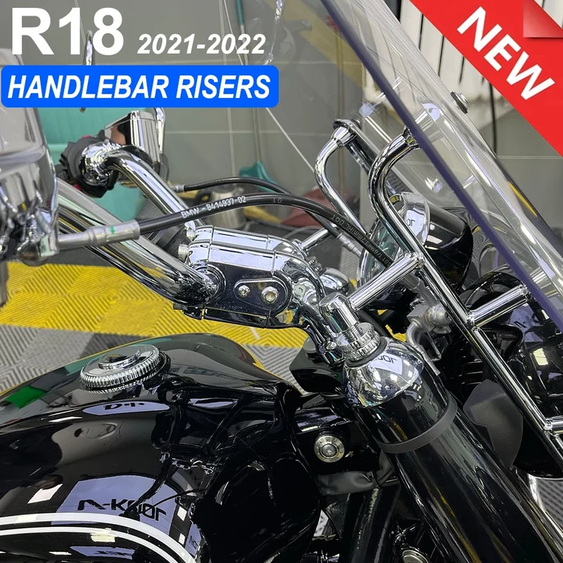 Motorcycle HandleBar Heightening Riser Clamp Back Move Mount Clamp Adapter Handle Bar Risers For BMW R 18 R18 Classic 2021 2022