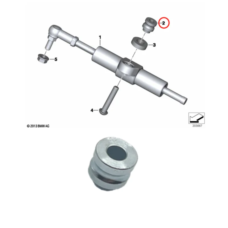 Steering Damper Cushioning Spacer Holder For BMW R1200GS R1200GS Adv R1250GS R1250GS Adv R1200RT R1250RT Steering Holder