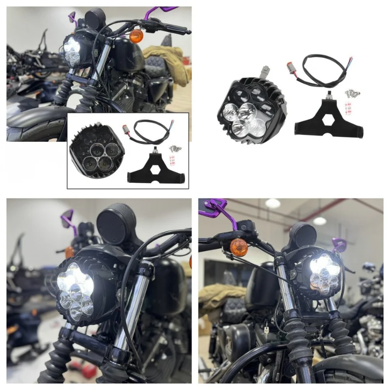 Phare haute luminosité Sportster 883/1200 avec support