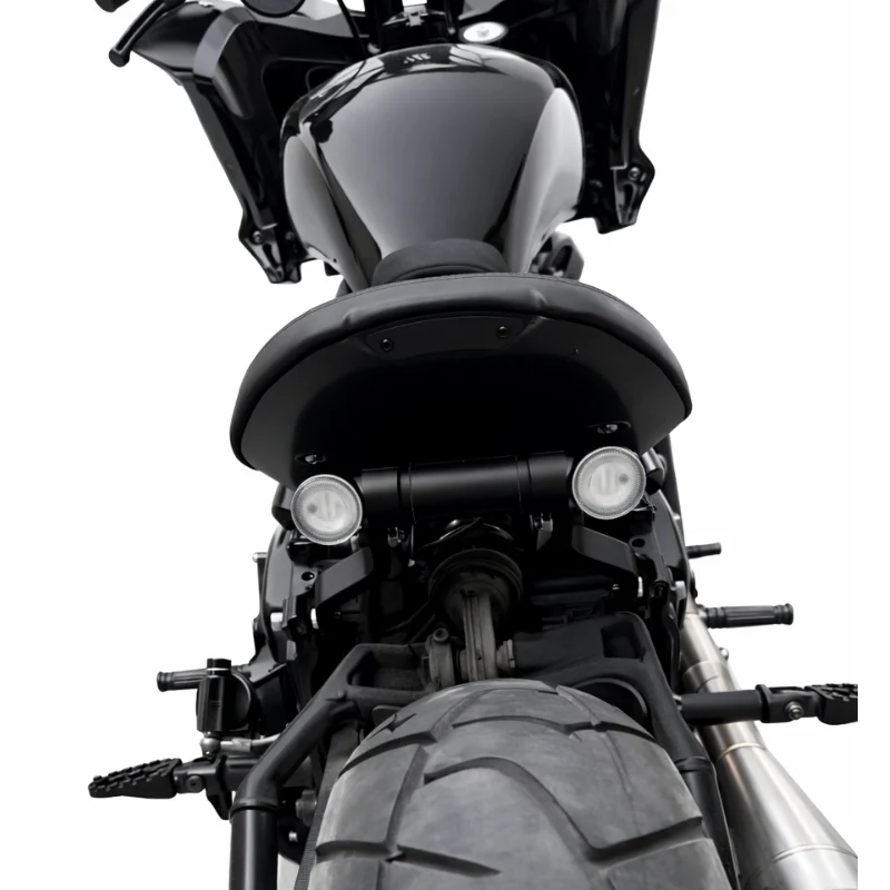 Kit Selle Solo + Selle Passager Amovible avec Feux 3-en-1 pour Harley Softail M8 2018+