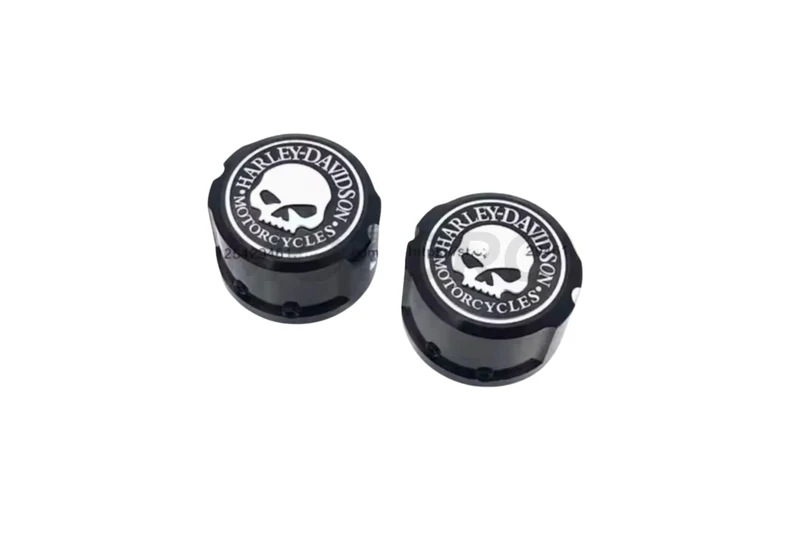 Tampons protections Skull axe de roue avant HD Sportster