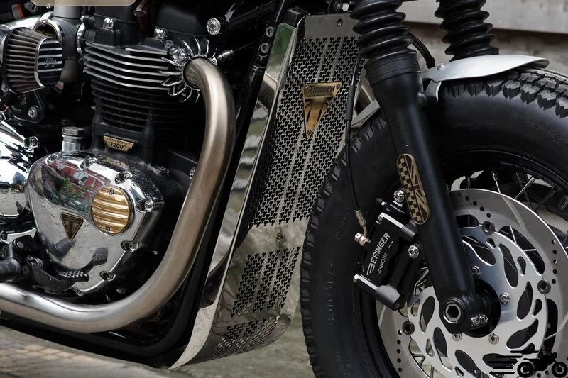 Grille protection radiateur et moteur Triumph Bobber