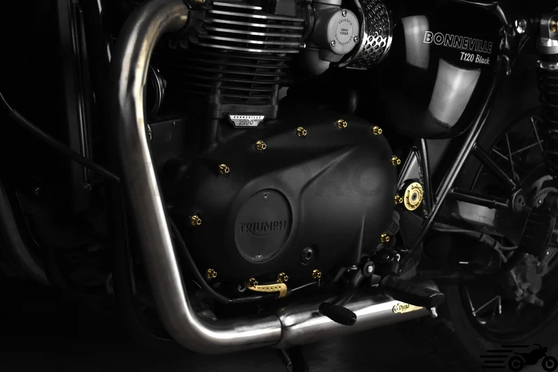 Echappement court Triumph Bonneville T100 T120 Street Speed Twin Scrambler