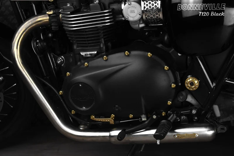 Echappement court Triumph Bonneville T100 T120 Street Speed Twin Scrambler