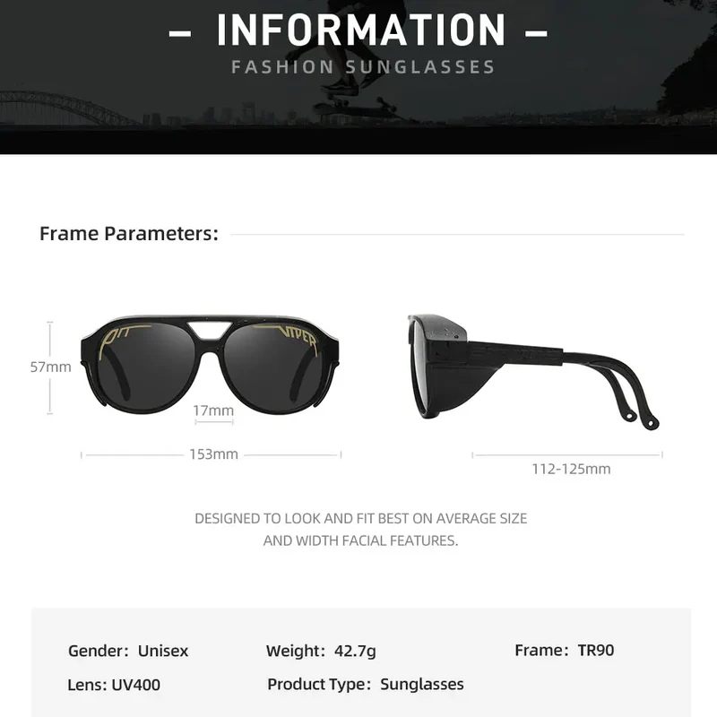 UV400 Sunglasses Men Women Pit Viper Designer Steam Punk Eyewear Vintage Sun Glasses Retro Goggles Adult Steampunk