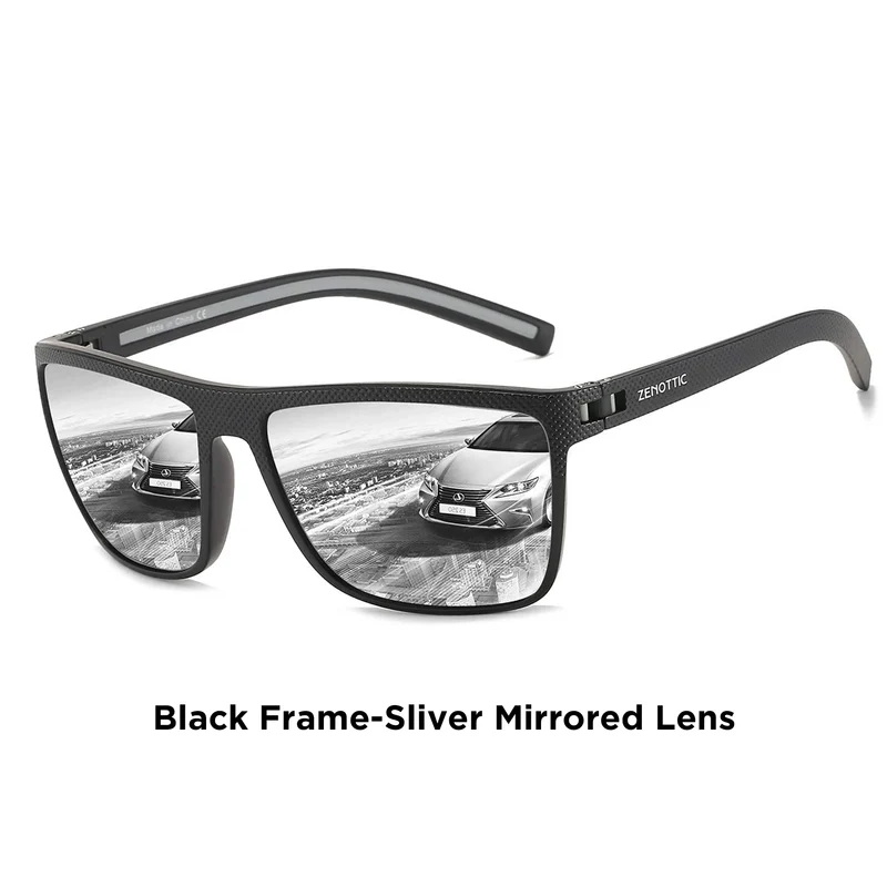 ZENOTTIC Retro Square Polarized Sunglasses Fashion Shade Women Men Ultra light TR90 Frame UV400 Protection Classics Sun Glasses