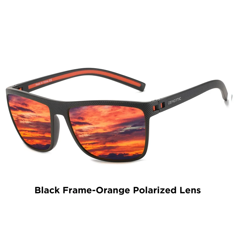 ZENOTTIC Retro Square Polarized Sunglasses Fashion Shade Women Men Ultra light TR90 Frame UV400 Protection Classics Sun Glasses