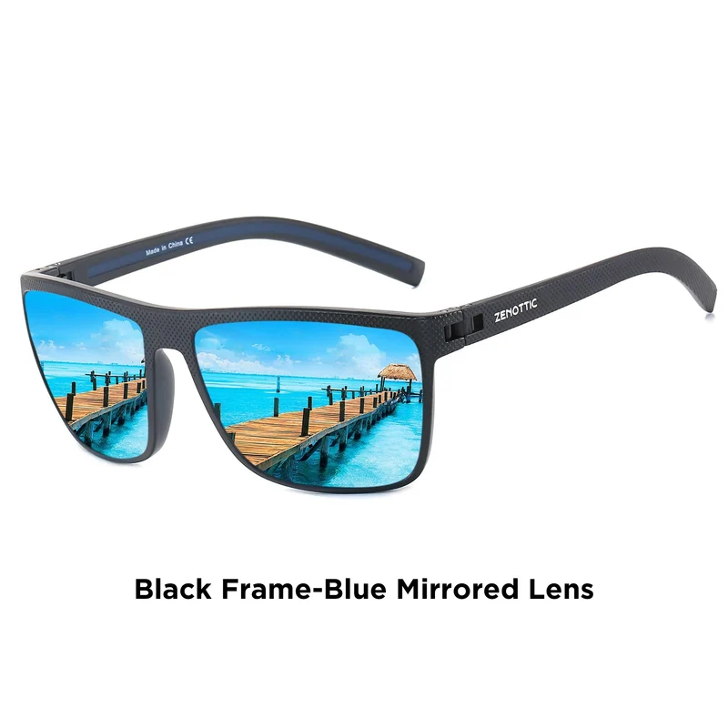 ZENOTTIC Retro Square Polarized Sunglasses Fashion Shade Women Men Ultra light TR90 Frame UV400 Protection Classics Sun Glasses